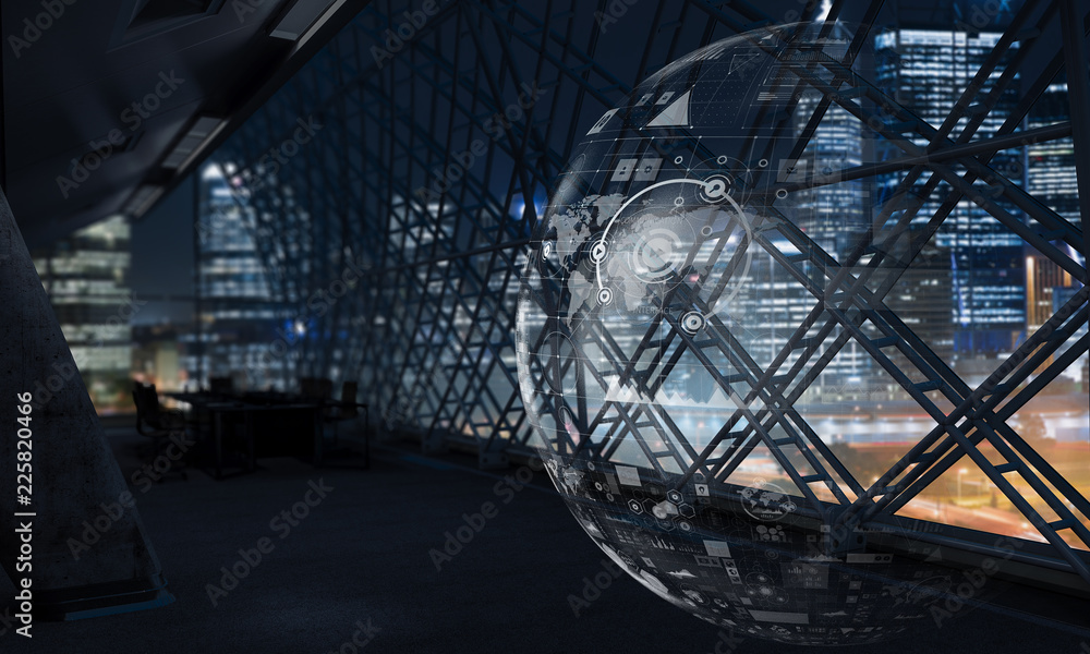 Fototapeta premium Media technologies for business. Mixed media