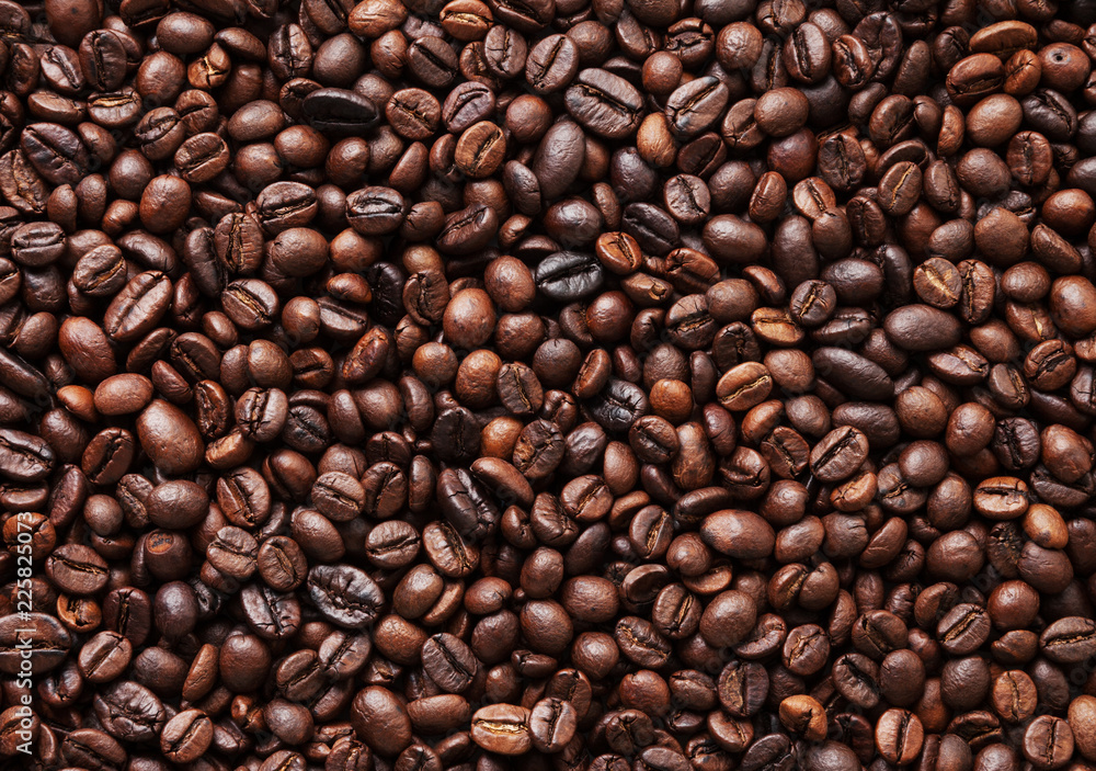 Roasted coffee beans background