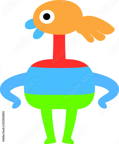 Comic cute monster vector