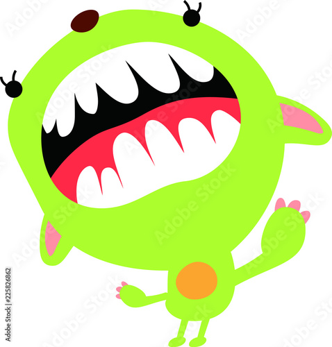 Comic cute monster vector