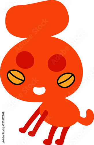 Comic cute monster vector