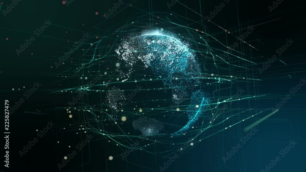 Abstract Digital Globe, Futuristic Technology