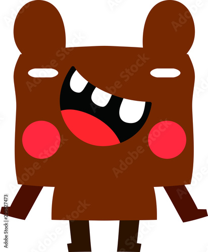 Comic cute monster vector