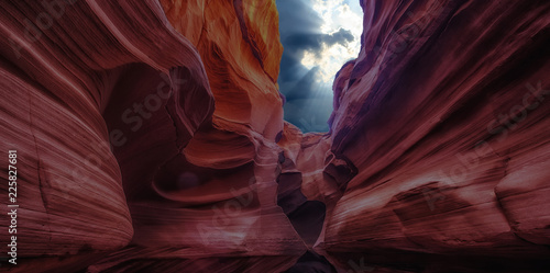 The Antelope Canyon, near Page, Arizona, USA. The Antelope Canyon is the most-visited and most-photographed slot canyon in the American Southwest.