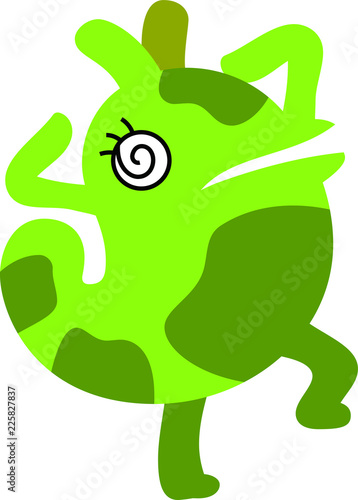 Comic cute monster vector