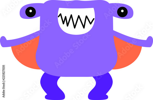 Comic cute monster vector