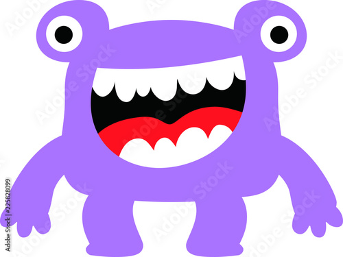 Comic cute monster vector