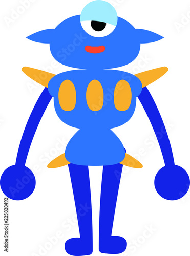Comic cute monster vector