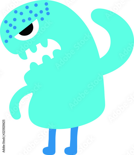 Comic cute monster vector