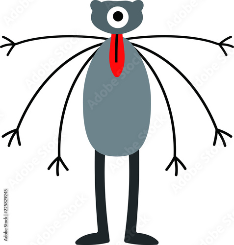 Comic cute monster vector