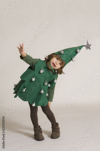 Christmas Tree Little Girl