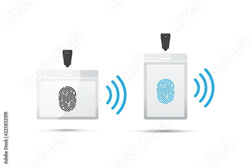 lanyard with a finger print for contact less