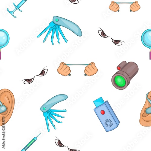Spying pattern. Cartoon illustration of spying vector pattern for web