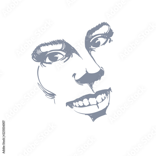 Facial expression, hand-dra...