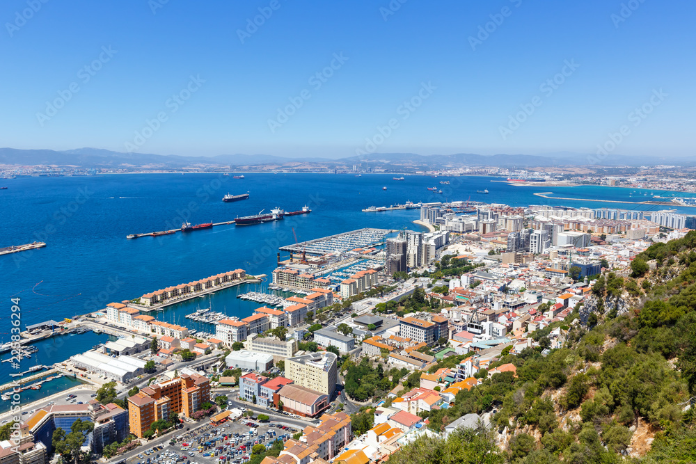 Gibraltar Stadt Hafen Port Meer Mittelmeer Urlaub