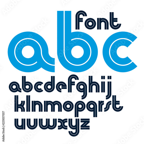 Set of vector bold lower ca...