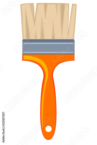 Colorful cartoon paint brush