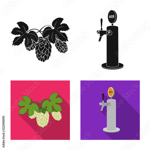 Isolated object of pub and bar symbol. Collection of pub and interior vector icon for stock.