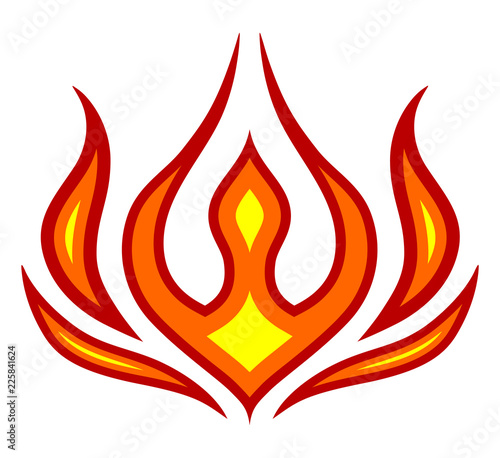 Fire flames icon. Flammable...