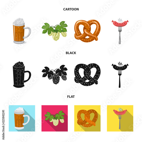 Vector design of pub and bar sign. Collection of pub and interior vector icon for stock.