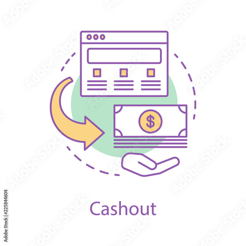Cashout concept icon