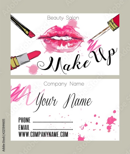 Makeup artist business card.