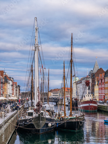 The old harbour area of Nyhan in Copenhagen photo