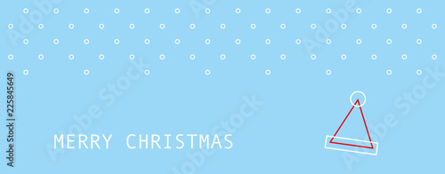 banner santa hat and snow geometric