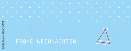 banner weihnachtsmütze und schnee geometrisch