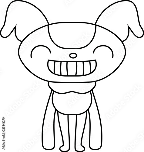White Comic cute monster vector