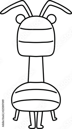 White Comic cute monster vector