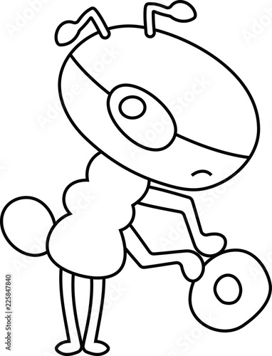 White Comic cute monster vector
