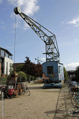 am osterbekkanal in hamburg barmbeck photo