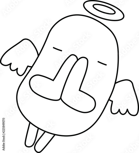 8_White Comic tiny monster vector
