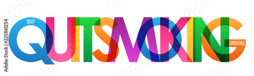 QUIT SMOKING colorful letters banner