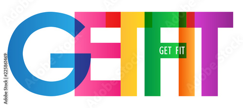 GET FIT colorful letters banner