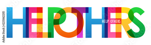 HELP OTHERS colorful typography banner