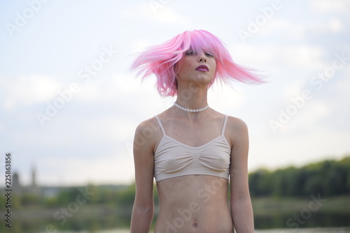 woman, fashion, young, beautiful, beauty, dress, isolated, model, white, portrait, person, happy, hair, child, people, cute, standing, one, lady, smiling, studio