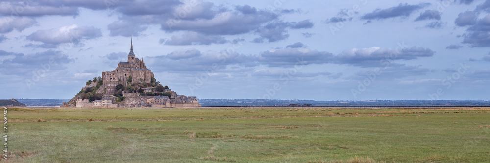 French landscape - Normandie. Panoramaic view of the Mont Saint Michel.