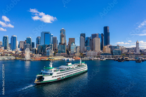 Foto Ferry in Seattle aerial image