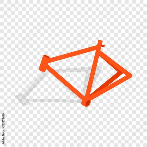 Bicycle frame isometric icon 3d on a transparent background vector illustration