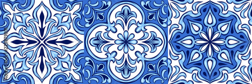 Portuguese azulejo ceramic tile pattern.