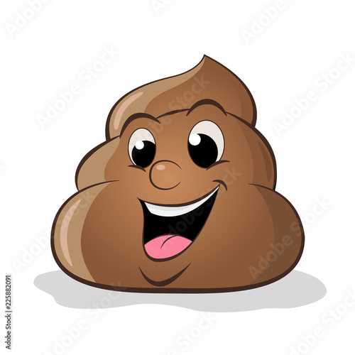 Funny cartoon poop vector illustration