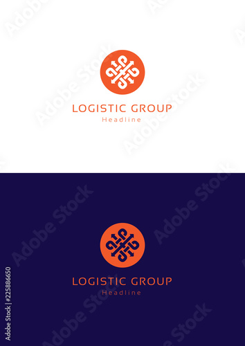 Logistic group logo template.