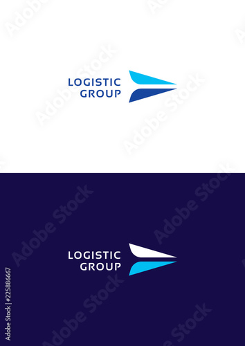 Logistic group logo template.