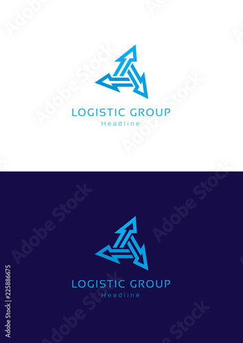 Logistic group logo template.