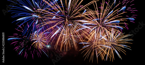 Print op canvas fireworks in the sky