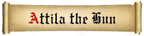 Foto Parchment. History. Attila the Hun