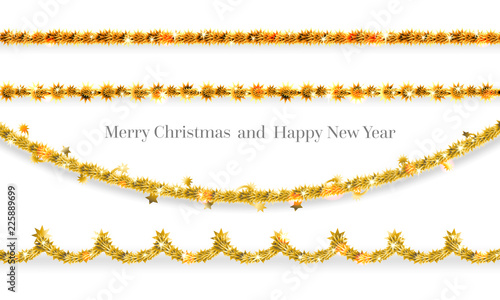 Tinsel decor elements