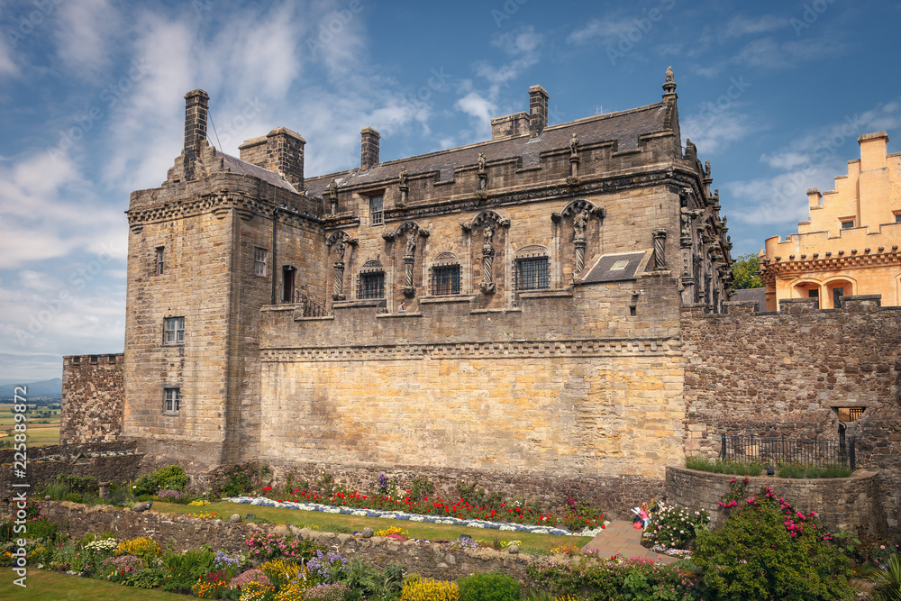 Exteriors of the Royal Palace of Stirling Castle, is one of the most important castles in Scotland